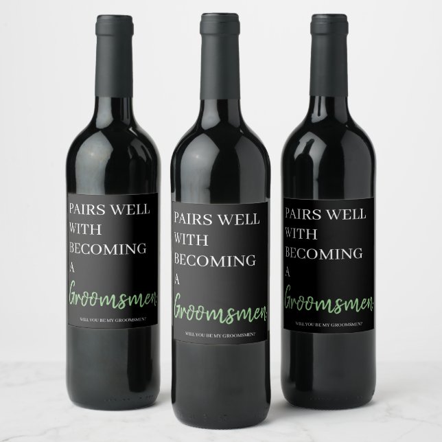 Groomsmen Announcement Beer Label (Bottles)