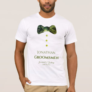 Groomsmen Funny emerald green Tie wedding T-Shirt