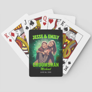 Groomsmen Gift Custom Photo Retro Bootleg Rap Playing Cards