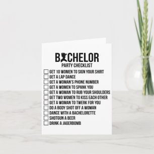 Groomsmen Groom Squat Men Bachelor Supplies Party Card