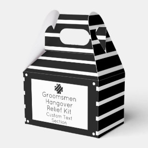 Groomsmen Hangover Relief Kit Favor Box