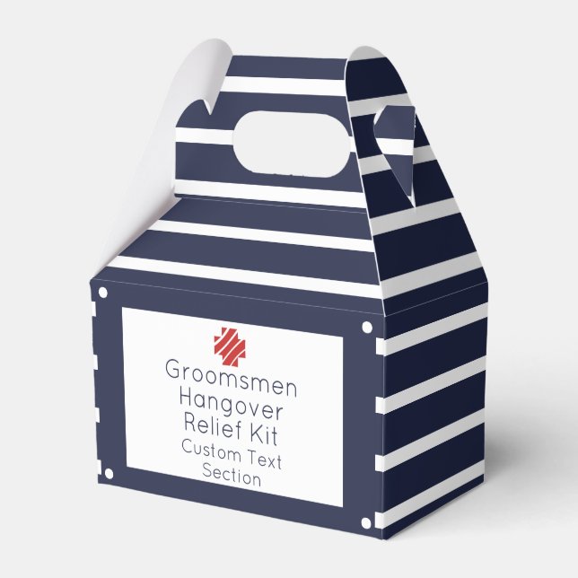 Groomsmen Hangover Relief Kit Favor Box (Front Side)