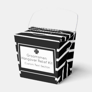 Groomsmen Hangover Relief Kit Favour Box