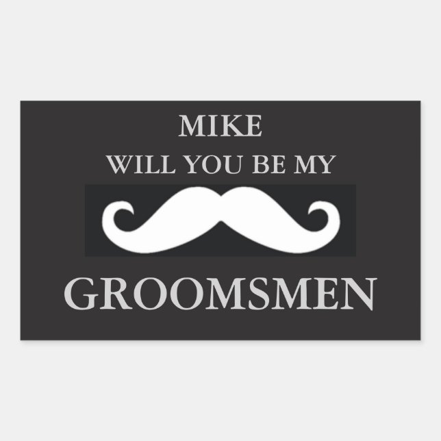 Groomsmen party sticker (Front)