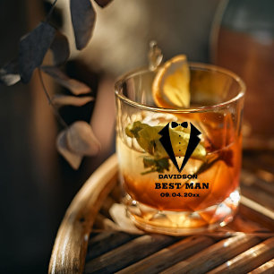 Groomsmen Proposal Glass, Team Groom Personalized Whiskey Glass