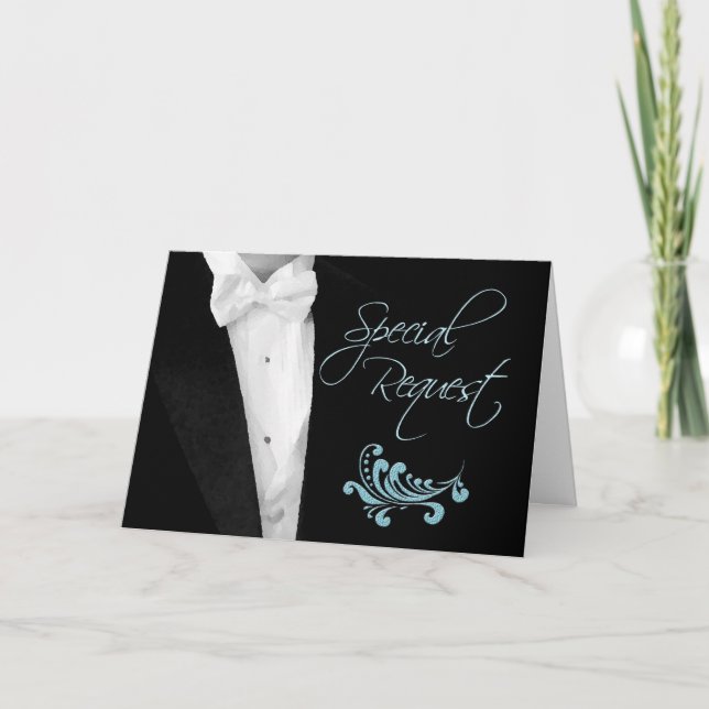 Groomsmen Request for Wedding Attendant Invitation (Front)