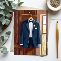 Groomsmen’s Tuxedo | Wedding Bachelor Watercolor