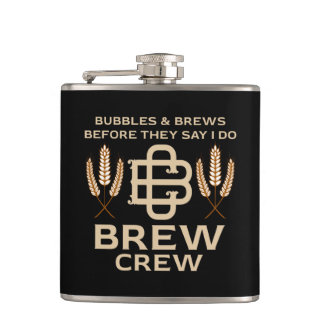 Groomsmen Team Groom Squad Humour Funny Hip Flask
