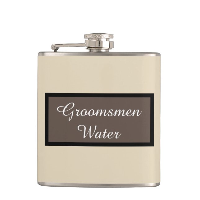 Groomsmen Water Hip Flask (Front)