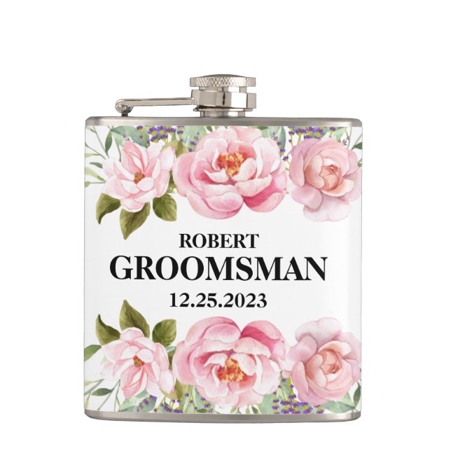 Groomsmen Wedding Flask (Front)