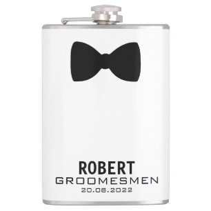 Groomsmen Wedding Party Custom Name Hip Flask