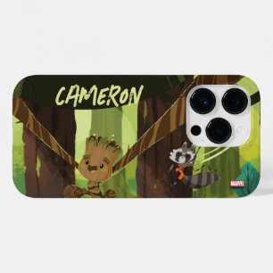 Groot and Rocket Swinging From Trees Case-Mate iPhone 14 Pro Case