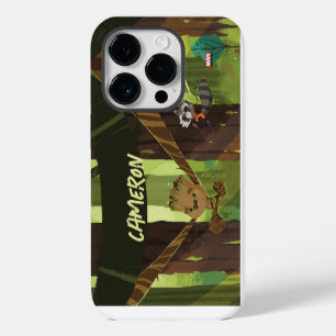 Groot and Rocket Swinging From Trees iPhone 14 Pro Case