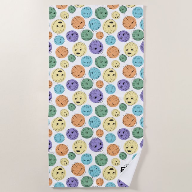 Groot Colourful Circle Pattern Beach Towel (Front)