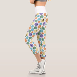 Groot Colourful Circle Pattern Capri Leggings