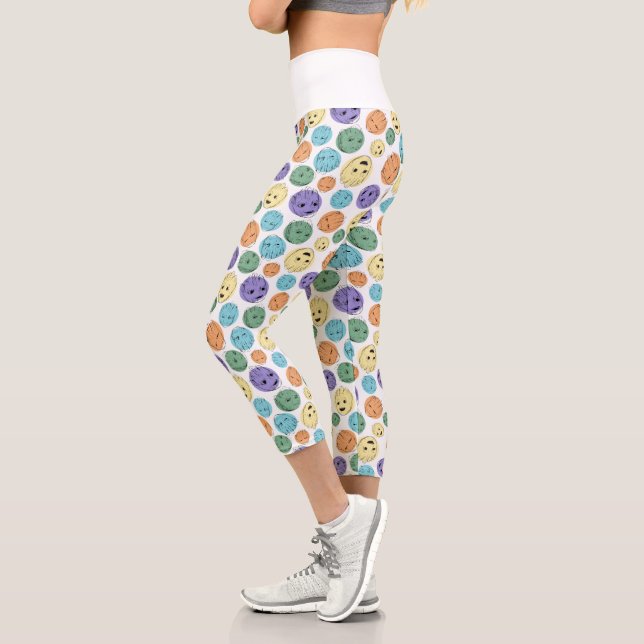 Groot Colourful Circle Pattern Capri Leggings (Left)