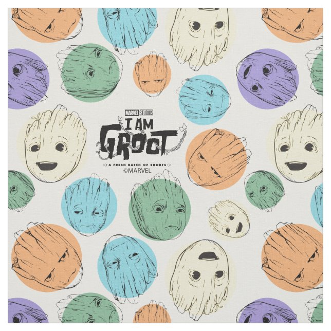 Groot Colourful Circle Pattern Fabric (Swatch)
