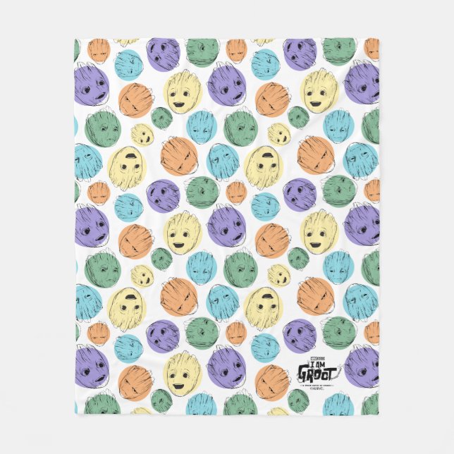 Groot Colourful Circle Pattern Fleece Blanket (Front)
