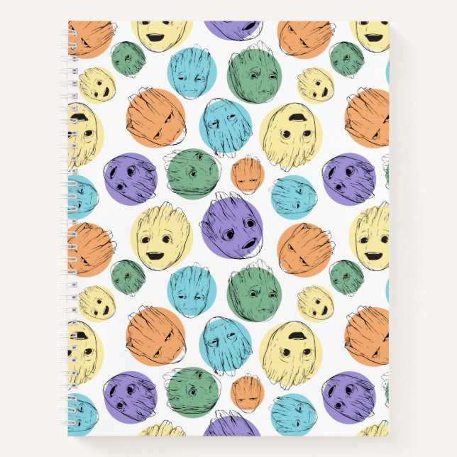 Groot Colourful Circle Pattern Notebook (Front)