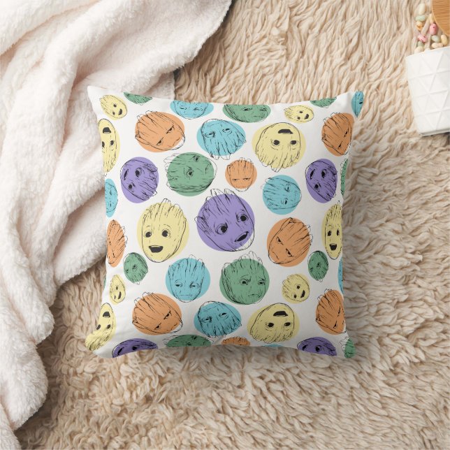 Groot Colourful Circle Pattern Throw Pillow (Blanket)