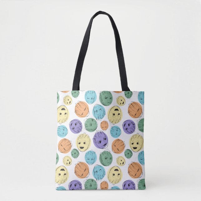 Groot Colourful Circle Pattern Tote Bag (Front)