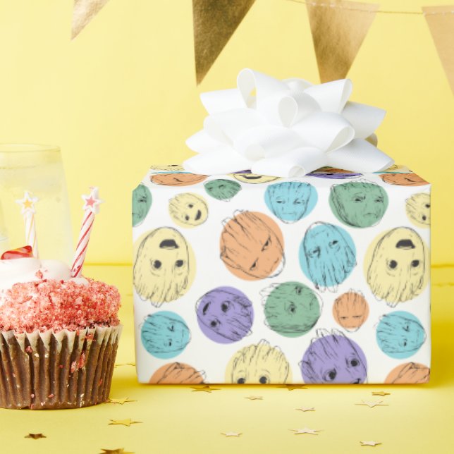 Groot Colourful Circle Pattern Wrapping Paper (Birthday Party)