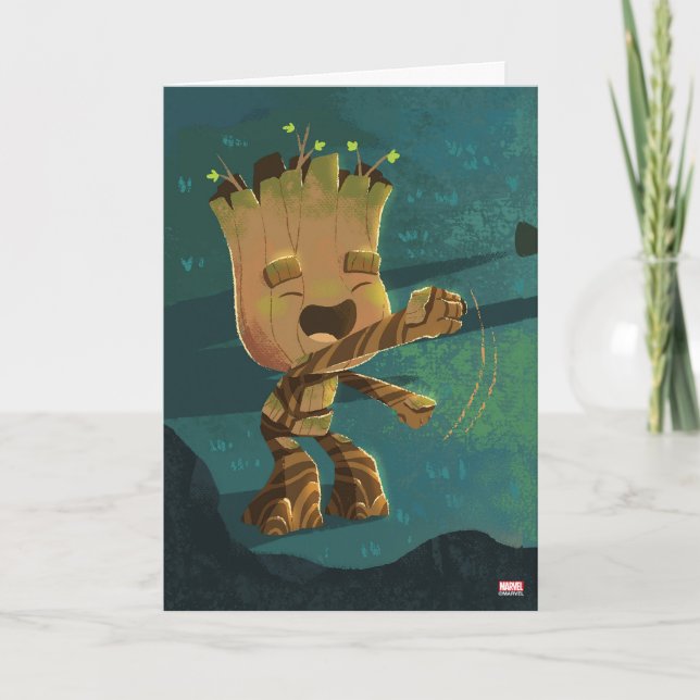 Groot Dancing Illustration Card (Front)