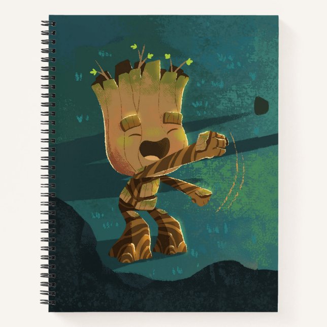 Groot Dancing Illustration Notebook (Front)
