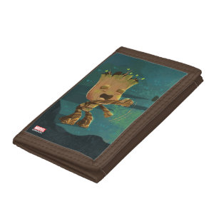 Groot Dancing Illustration Trifold Wallet