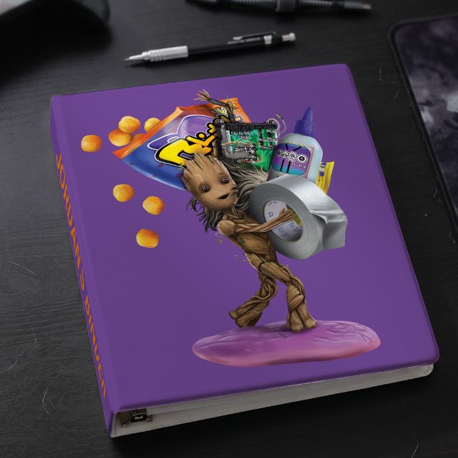 Groot DIY Project Graphic Binder (Simulated binder on desk)