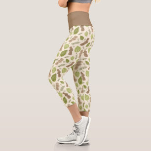 Groot Foliage Pattern Capri Leggings
