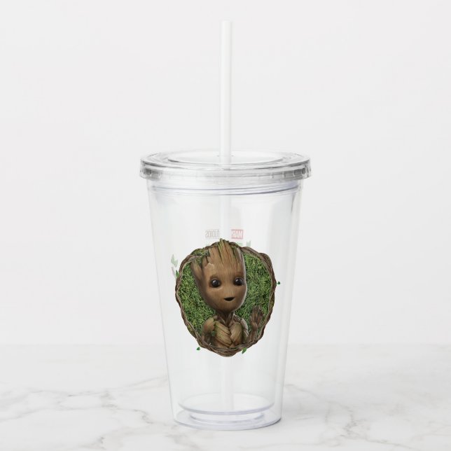 Groot Framed Badge Acrylic Tumbler (Front)