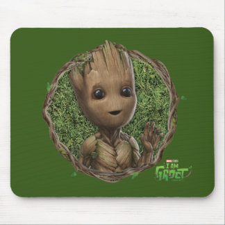 Groot Framed Badge Mouse Pad