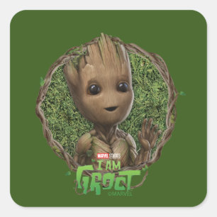 Groot Framed Badge Square Sticker