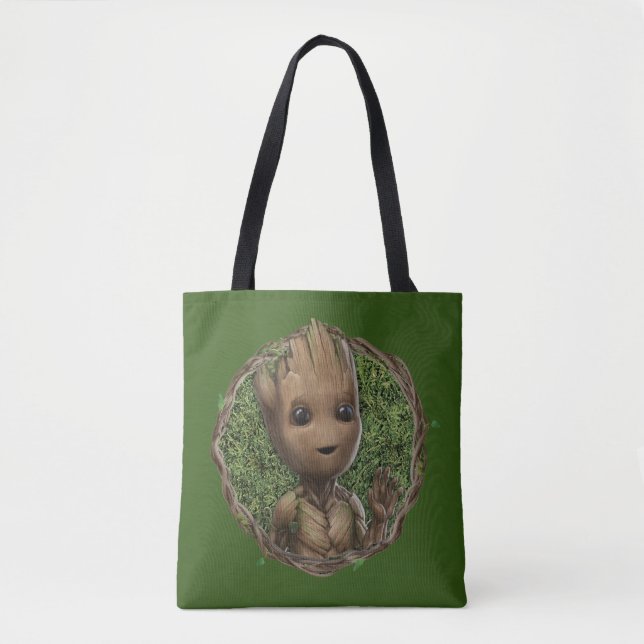Groot Framed Badge Tote Bag (Front)