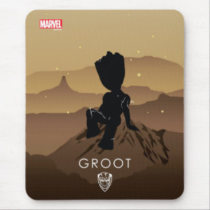 Groot Heroic Silhouette Mouse Pad