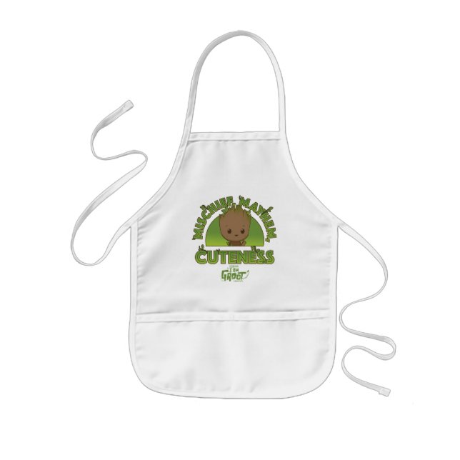Groot - Mischief, Mayhem, Cuteness Kids Apron (Front)