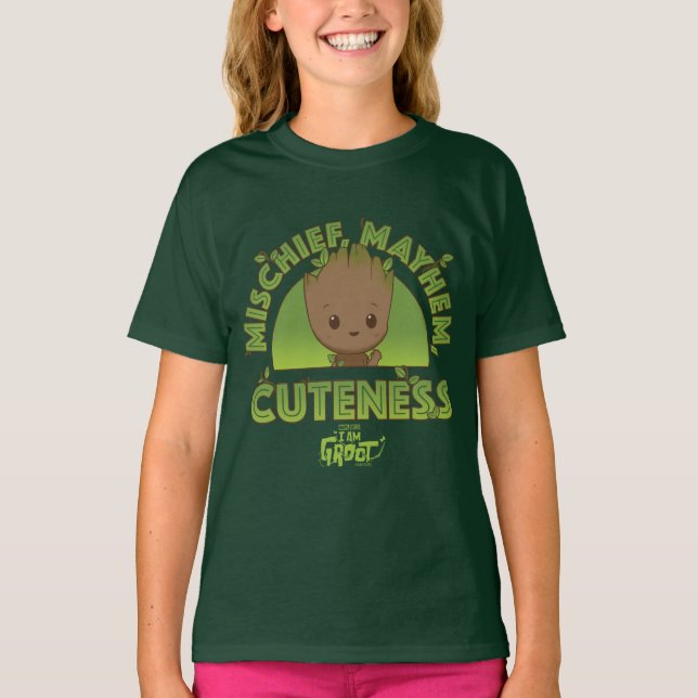 Groot - Mischief, Mayhem, Cuteness T-Shirt (Front)