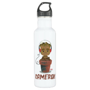 Groot Wearing Headphones 710 Ml Water Bottle