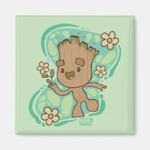 Groot with Yellow Flowers Magnet