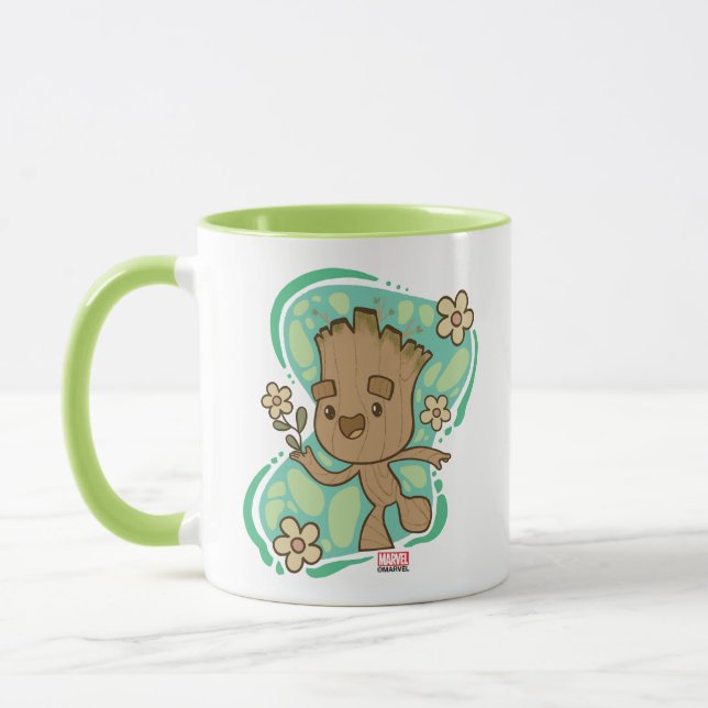 Groot with Yellow Flowers Mug (Left)