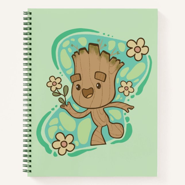 Groot with Yellow Flowers Notebook (Front)