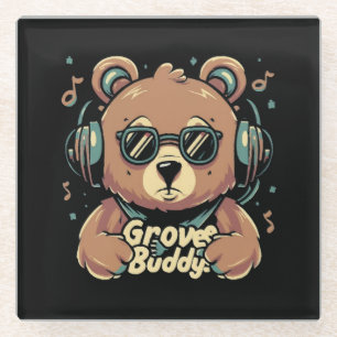 Groove buddy glass coaster