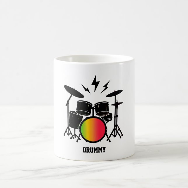 Groove Guardian Custom Drum Kit Personalized Magic Mug (Center)