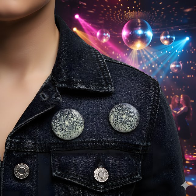 Groove in Style: Retro Disco Ball  1 Inch Round Button (Creator Uploaded)