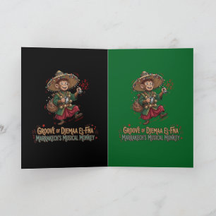 Groove of Djemaa El-Fna Marrakech Musical Monkey  Card