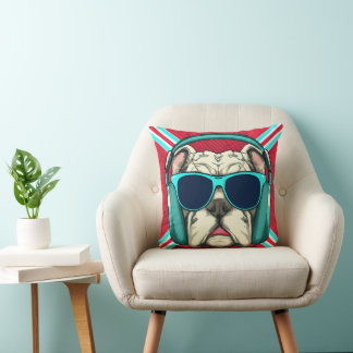 Groove Pup Throw Pillow