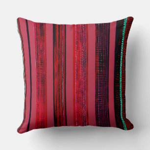 Groove red throw pillow
