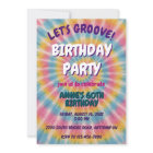 Groove Tie Dye Invitation de fête d'anniversaire