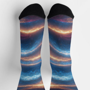 Groove Waves 70s Psychedelic Line Pattern Socks